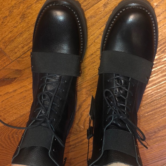 NEW. Made In Italy FABIANELLI Leather Combat Style Boots - Picture 11 of 13